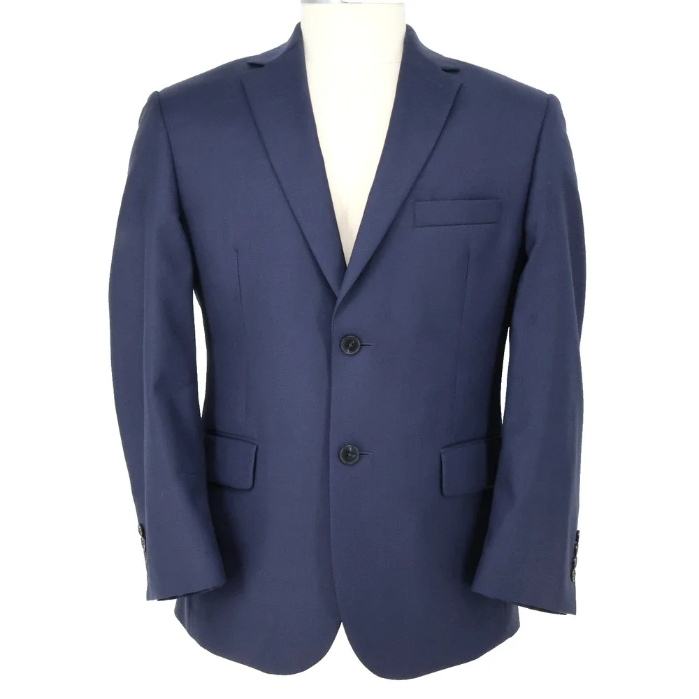 Jos A Bank Traveler Sport Coat Mens 42S Blue Wool Lined Blazer Jacket Preppy